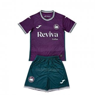 Camiseta Swansea City Segunda Nino 2025-2026