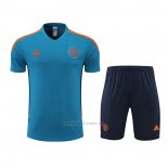 Chandal del Manchester United Manga Corta 2022-2023 Azul - Pantalon Corto