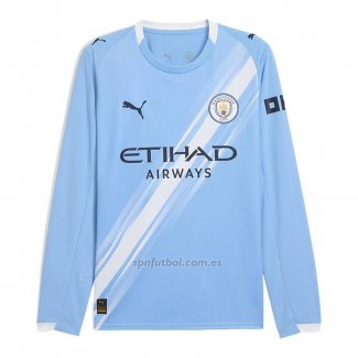 Camiseta Manchester City Primera Manga Larga 2025-2026