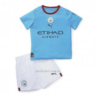 Camiseta Manchester City Primera Nino 2022-2023