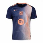 Camiseta Pre Partido del Barcelona 2025-2026 Azul Naranja