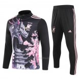 Chandal de Sudadera del Japon Dragon Nino 2024-2025 Negro y Rosa