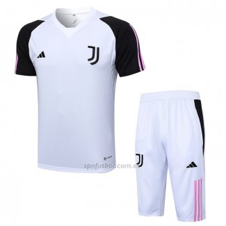 Chandal del Juventus Manga Corta 2023-2024 Blanco - Pantalon Corto