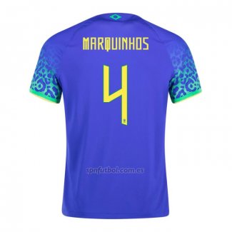 Camiseta Brasil Jugador Marquinhos Segunda 2022