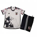 Camiseta Japon Anime One Piece Luffy Nino 2025 Blanco