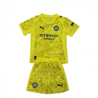 Camiseta Manchester City Portero Nino 2025-2026 Amarillo