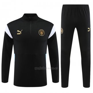 Chandal de Sudadera del Manchester City Nino 2023-2024 Negro