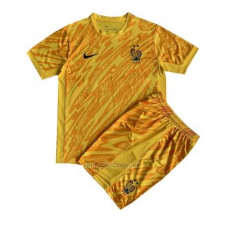 Camiseta Francia Portero Nino 2024 Amarillo