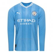 Camiseta Manchester City Primera Manga Larga 2023-2024