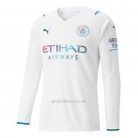 Camiseta Manchester City Segunda Manga Larga 2021-2022