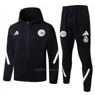 Chandal con Capucha del Ajax 2025-2026 Negro