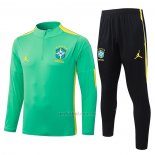 Chandal de Sudadera del Brasil Nino 2026-2027 Verde
