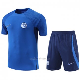 Chandal del Inter Milan Manga Corta 2022-2023 Azul - Pantalon Corto