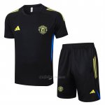Chandal del Manchester United Manga Corta 2025-2026 Negro - Pantalon Corto