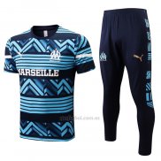 Chandal del Olympique Marsella Manga Corta 2022-2023 Azul