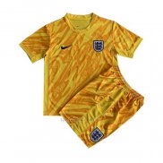 Camiseta Inglaterra Portero Nino 2024 Amarillo