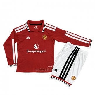 Camiseta Manchester United Primera Manga Larga Nino 2026-2027