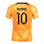 Camiseta Paises Bajos Jugador Memphis Primera 2022