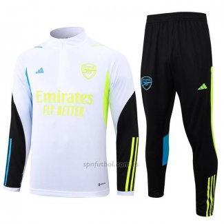 Chandal de Sudadera del Arsenal Nino 2023-2024 Blanco