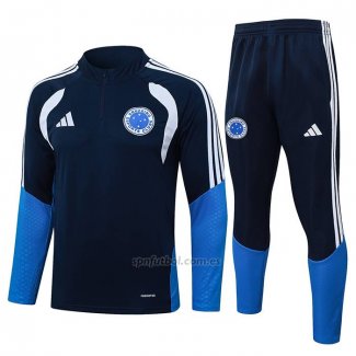 Chandal de Sudadera del Cruzeiro Nino 2026-2027 Azul Oscuro