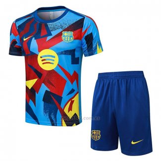 Chandal del Barcelona Manga Corta 2025-2026 Azul Rojo - Pantalon Corto