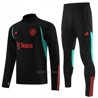 Chandal de Sudadera del Manchester United 2023-2024 Negro