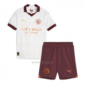 Camiseta Manchester City Segunda Nino 2023-2024