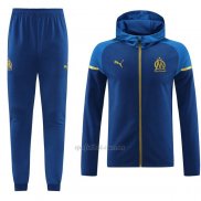 Chandal con Capucha del Olympique Marsella 2023-2024 Azul