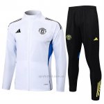 Chandal de Chaqueta del Manchester United Nino 2025-2026 Blanco