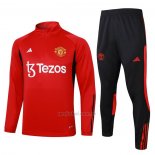 Chandal de Sudadera del Manchester United Nino 2023-2024 Rojo