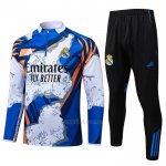 Chandal de Sudadera del Real Madrid Nino 2025-2026 Azul Blanco