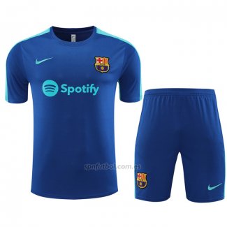 Chandal del Barcelona Manga Corta 2023-2024 Azul - Pantalon Corto