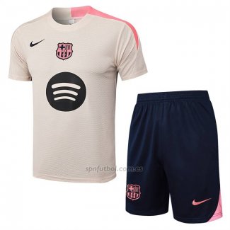 Chandal del Barcelona Manga Corta 2025-2026 Amarillo - Pantalon Corto