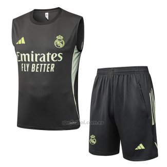 Chandal del Real Madrid Sin Mangas 2025-2026 Gris Verde