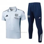 Conjunto Polo del Arsenal 2025-2026 Gris