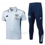 Conjunto Polo del Arsenal 2025-2026 Gris