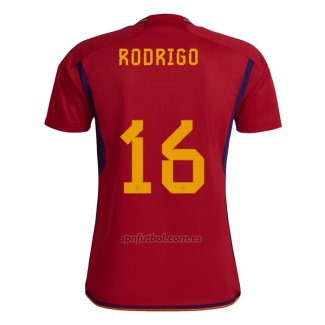 Camiseta Espana Jugador Rodrigo Primera 2022