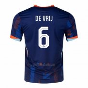 Camiseta Paises Bajos Jugador De Vrij Segunda 2024-2025