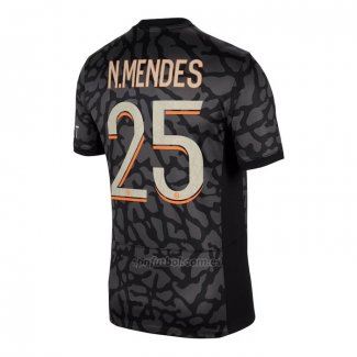 Camiseta Paris Saint-Germain Jugador N.Mendes Tercera 2023-2024