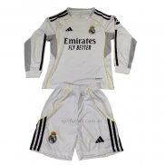 Camiseta Real Madrid Primera Manga Larga Nino 2025-2026