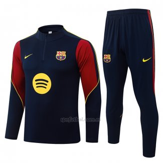 Chandal de Sudadera del Barcelona Nino 2026-2027 Azul Rojo
