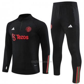 Chandal de Sudadera del Manchester United 2023-2024 Negro