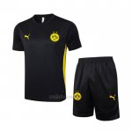 Chandal del Borussia Dortmund Manga Corta 2024-2025 Negro - Pantalon Corto