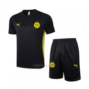 Chandal del Borussia Dortmund Manga Corta 2024-2025 Negro - Pantalon Corto