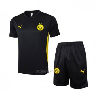 Chandal del Borussia Dortmund Manga Corta 2024-2025 Negro - Pantalon Corto