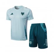 Chandal del Cruzeiro Manga Corta 2024-2025 Verde Pantalon Corto